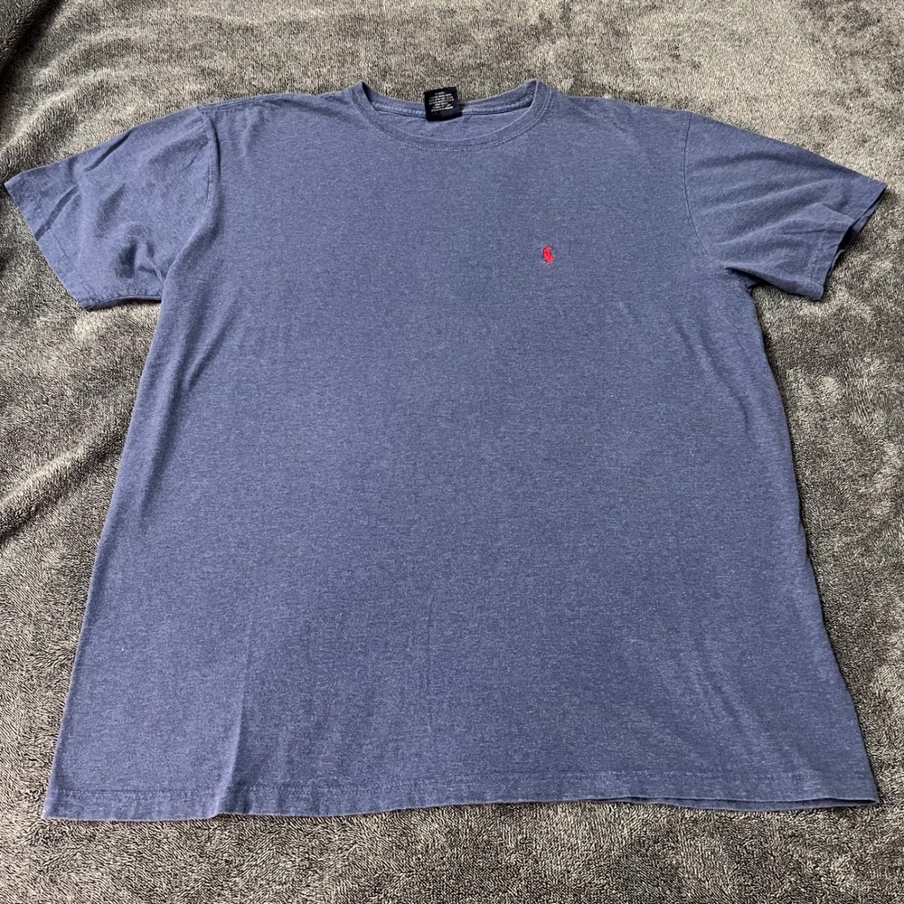 Polo‎ Ralph Lauren Mens Blue Heather Short Sleeve Pony Logo T-Shirt Large
